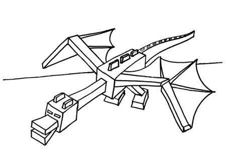 Minecraft Ender Dragon Coloring Page - Free Printable Coloring Pages for  Kids