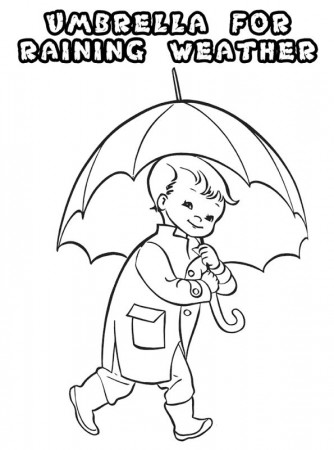 Kids-n-fun.com | Coloring page Umbrella umbrella and raincoat
