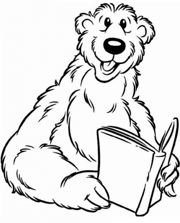 Bear inthe Big Blue House Read a Book Coloring Pages | Coloring books, Big  blue house, Coloring pages