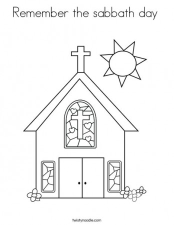 Remember the sabbath day Coloring Page - Twisty Noodle