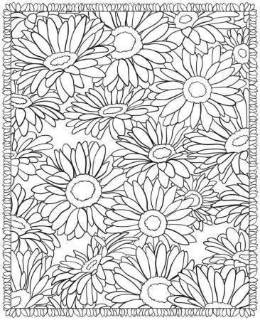Best Photos of Advanced Coloring Pages Flowers - Flower Designs ...