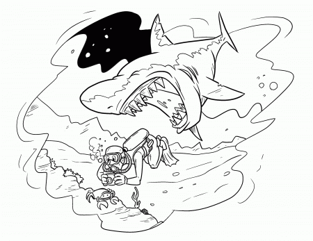 7 Pics of Monster Shark Coloring Pages - Shark with Mouth Open ...