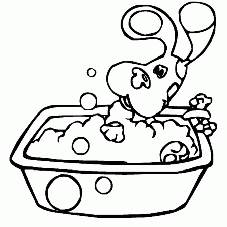 Blue in the Bathtub Coloring Pages - Blue's Clues Coloring Pages - Coloring  Pages For Kids And Adults