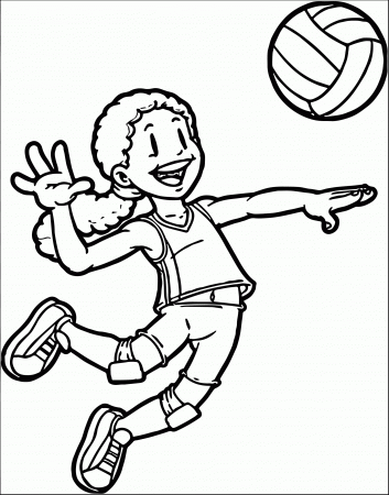 Kids Playing Sports Clip Art Kids We Coloring Page | Wecoloringpage