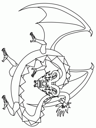 scary dragon Colouring Pages (page 3)