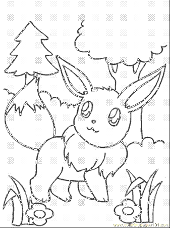 Coloring Pages Eevee (Cartoons > Others) - free printable coloring 