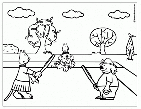 Springtime Coloring Pages For Kids : Kids Cartoon Coloring Pages 