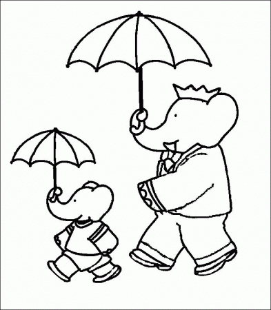 Coloring pages babar - picture 4