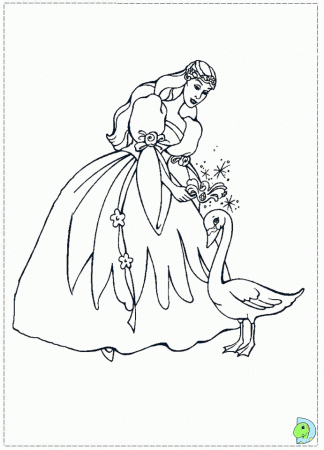 barbie odette Colouring Pages