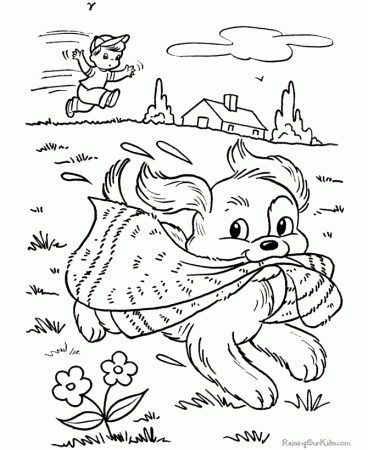 Puppy coloring pictures to color