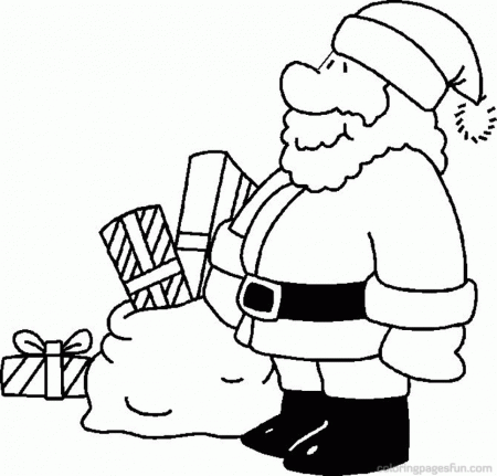 Christmas Santa Claus Coloring Pages 8 | Free Printable Coloring 