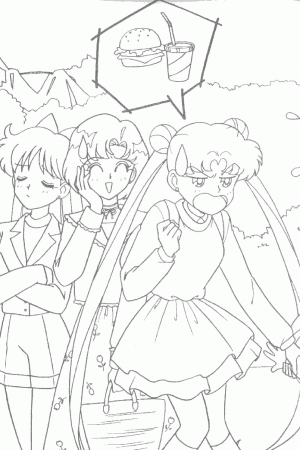 sailor moon icarly Colouring Pages