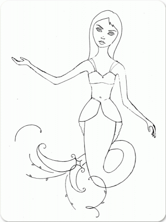 Kell Belle Studio: Gesture Drawing: How to Draw a Mermaid