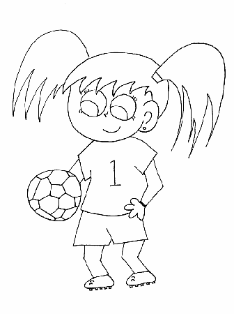Printable Soccer Soccergirl Sports Coloring Pages 