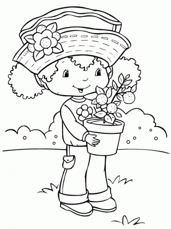 Strawberry Shortcake Coloring Pages Cartoon Jr Strawberry 253453 