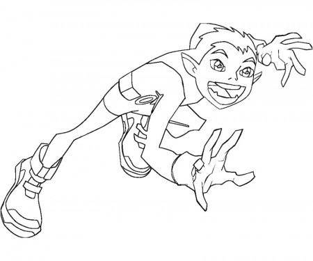 11 Beast Boy Coloring Page