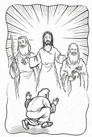 The Transfiguration Coloring Page Bible Pinterest 260303 Catholic 
