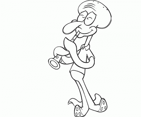 6 Squidward Coloring Page