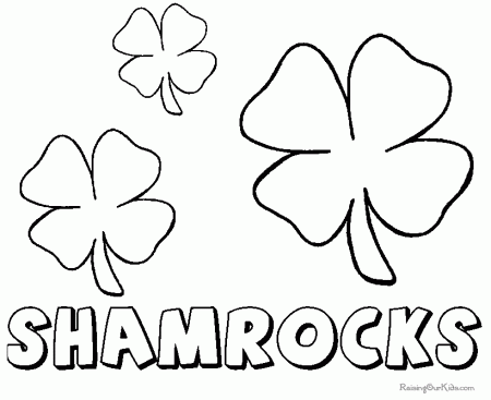 our st patrick day shamrock coloring pages may be used only 
