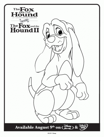 Fox and Hound Coloring page dog : Printables for Kids – free word 
