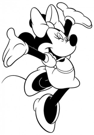 Cartoon Disney Minnie Mouse Colouring Pages Printable Free For 
