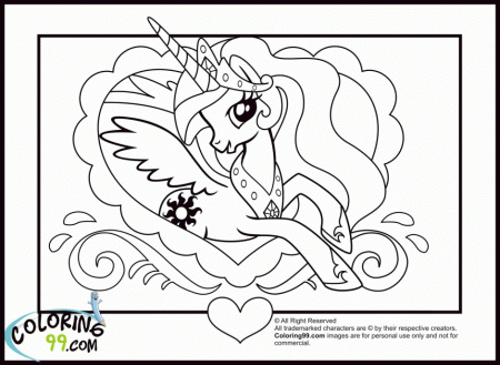 Mlp Princess Celestia Coloring Pages My Little Pony Princess 
