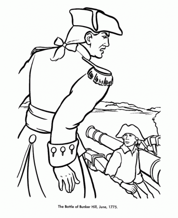 USA-Printables: The Battle of Bunker Hill Coloring Pages - America 