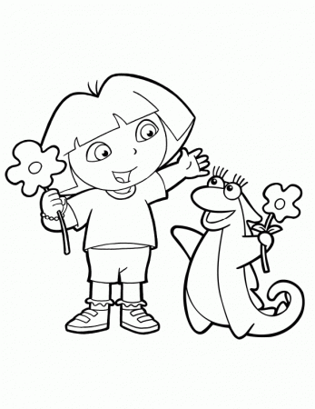 Dora The Explorer Coloring Pages | HelloColoring.com | Coloring Pages