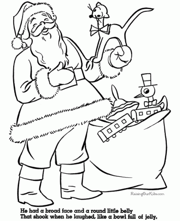 Free Santa Claus Printable Christmas Colouring Pages For Children 