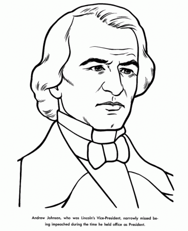 USA-Printables: President Andrew Johnson coloring page 