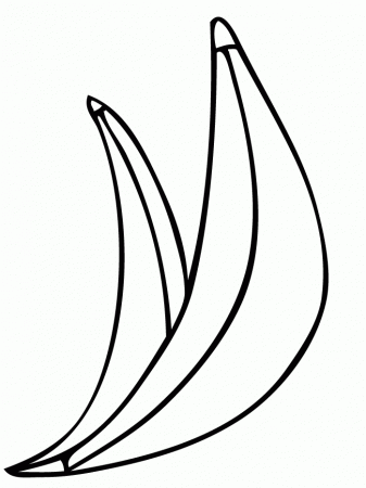 Two Banana Coloring Pages Kids - Fruit Coloring Pages : Free 