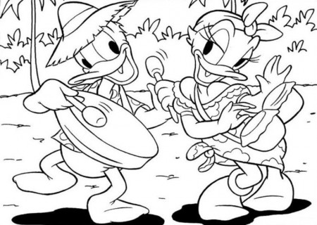 daisy and donald Colouring Pages