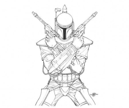 Print Star Wars Coloring Pages Boba Fett or Download Star Wars 