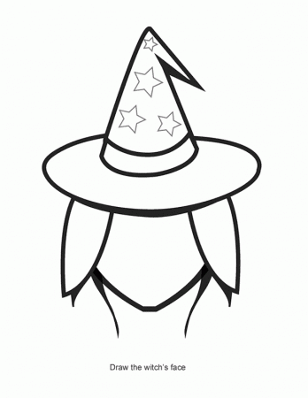 Make your own witch face - Free Printable Coloring Pages