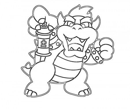 10 Bowser Coloring Page