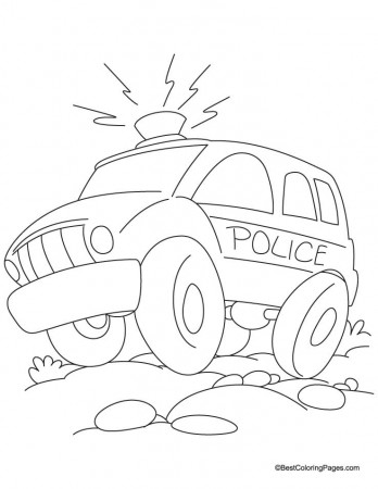 Police petrol car coloring page 2 | Download Free Police petrol 