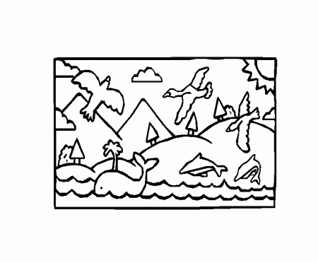 BlueBonkers | Bible Coloring Sheets - The Creation, Day 5