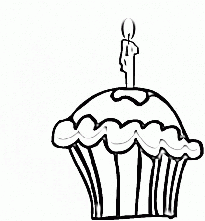 Birthday Cupcake Coloring Online | Super Coloring