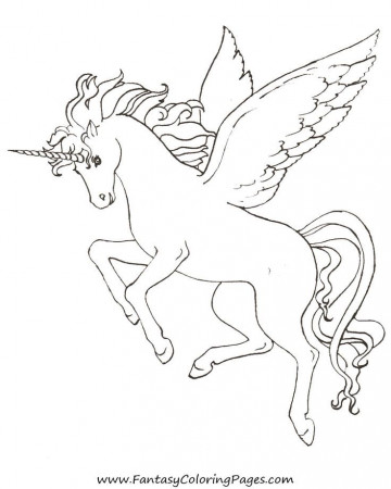 free-coloring-pages-pegasus-and-unicorns | print