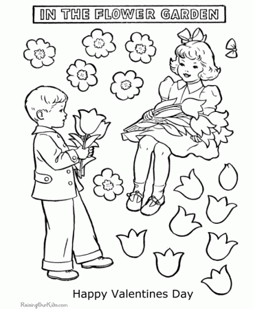 Valentine Flower Coloring Page for Child - 015
