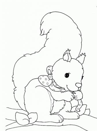 Print And Coloring Page Squirrel | Coloring Pages