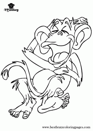 Crazy Monkey Coloring Pages | 99coloring.com