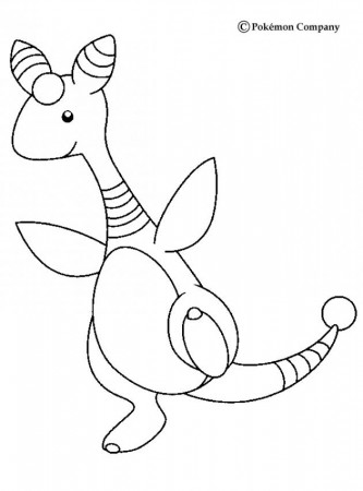 ELECTRIC POKEMON coloring pages - Delighted Ampharos