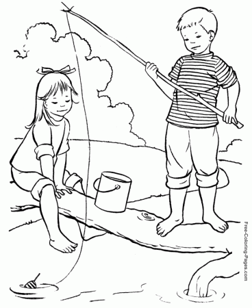 Summer Coloring Book Sheets - At the Pond 29