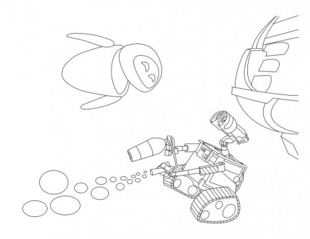 Factory Of WALL E Coloring Page Coloringplus 259908 Wall-e 
