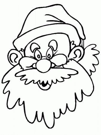 Father Christmas Face Colouring | quotes.lol-rofl.com