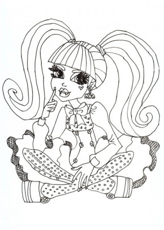 Monster High Coloring Pages Ghoulia Yelps Free Coloring Pages 