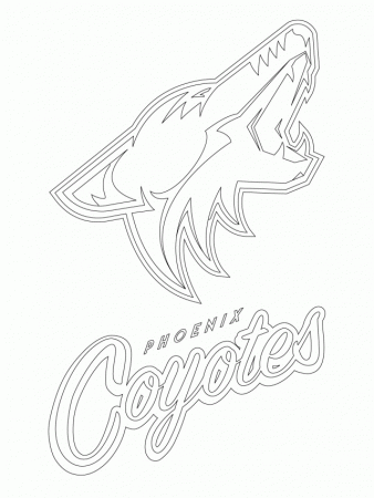 Phoenix Coyotes Logo Coloring Online Super Coloring 251134 Coyote 
