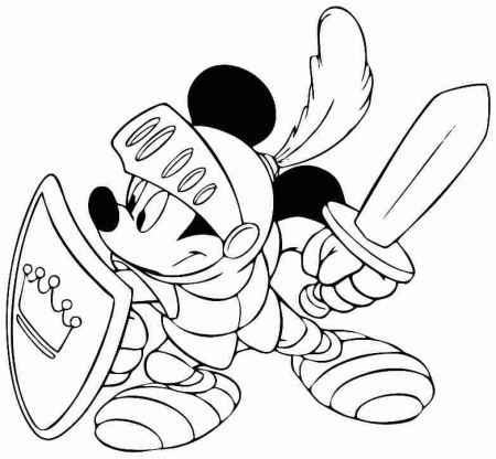 Cartoon Disney Mickey Mouse Colouring Pages Free For Kindergarten #
