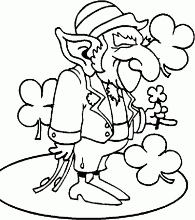 Holidays Coloring Pages : A Leprechaun Who Turn A Blind Eye 
